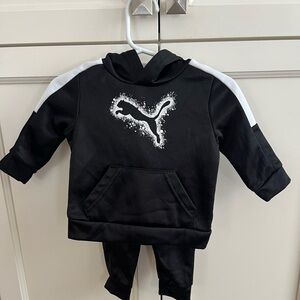 PUMA Black tracksuit set 3-6m